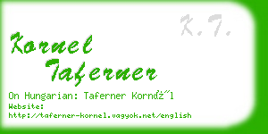 kornel taferner business card